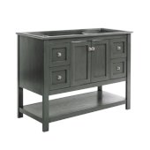  Manchester Regal 48'' Gray Wood Veneer Traditional Bathroom Vanity Base Cabinet Only, Vanity Base Cabinet: 47-1/5'' W x 20'' D x 34'' H