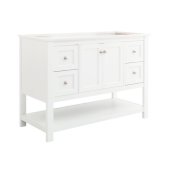  Manchester 48'' White Traditional Bathroom Vanity Base Cabinet Only, Vanity Base Cabinet: 47-1/5'' W x 20'' D x 34'' H