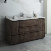  Formosa 59'' Floor Standing Single Sink Modern Vanity Base Cabinet, 59'' W x 20'' D x 34-1/8'' H
