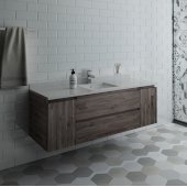  Formosa 60'' Wall Hung Single Sink Modern Bathroom Vanity Base Cabinet w/ Top & Sink, Base Cabinet: 60'' W x 20-3/8'' D x 20-5/16'' H