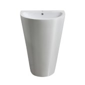  Parma 24'' White Pedestal Sink, 24'' W x 20'' D x 33-3/8'' H