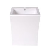  Quadro 23'' White Pedestal Sink, 22-1/2'' W x 18'' D x 33-1/4'' H