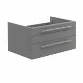  Lucera 30'' Gray Wall Hung Undermount Sink Modern Bathroom Vanity Base Cabinet Only, 29-1/5''W x 20''D x 15''H