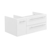  Lucera 36'' White Wall Hung Undermount Sink Modern Bathroom Vanity Base Cabinet Only - Right Version, 35-1/5''W x 20''D x 15''H