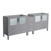  Torino 83'' Gray Modern Bathroom Vanity Cabinet, 83'' W x 17-3/4'' D x 33-3/4'' H