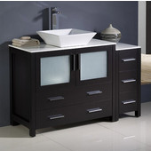  Torino 48'' Wide Espresso Modern Bathroom Cabinets w/ Top & Vessel Sink