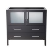  Torino 36'' Espresso Modern Vanity Base Cabinet, 35-1/2'' W x 17-3/4'' D x 33-3/4'' H