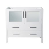  Torino 36'' White Modern Vanity Base Cabinet, 35-1/2'' W x 17-3/4'' D x 33-3/4'' H