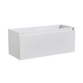  Mezzo 48'' White Wall Hung Modern Bathroom Vanity Base Cabinet, 47'' W x 18-3/4'' D x 17-5/8'' H