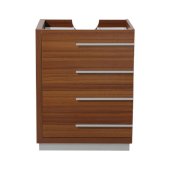  Livello 24'' Teak Modern Vanity Base Cabinet, 23-3/8'' W x 18-5/8'' D x 29-1/2'' H