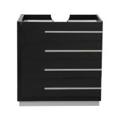  Livello 30'' Black Modern Vanity Base Cabinet, 29-3/8'' W x 18-3/4'' D x 29-1/2'' H