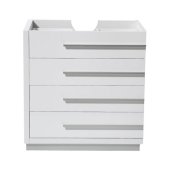  Livello 30'' White Modern Vanity Base Cabinet, 29-3/8'' W x 18-3/4'' D x 29-1/2'' H