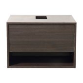  Potenza 28'' Gray Oak Modern Vanity Base Cabinet, 27-3/8'' W x 20-3/8'' D x 19'' H