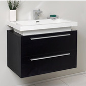  Medio Black 31-2/5'' Wide Modern Bathroom Cabinet w/ Vessel Sink