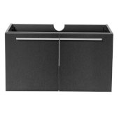  Vista 36'' Black Modern Vanity Base Cabinet, 35-3/8'' W x 18-3/4'' D x 17-3/4'' H