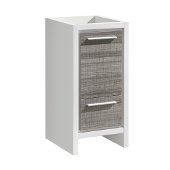 Allier Rio 16'' Ash Gray Modern Bathroom Cabinet, Cabinet Base: 15-3/4'' W x 15-3/4'' D x 32-3/4'' H