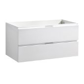  Valencia 40'' Glossy White Wall Hung Modern Bathroom Cabinet , Vanity Base: 39-1/5'' W x 19'' D x 19-11/16'' H