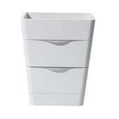 Milano 26'' Glossy White Modern Vanity Base Cabinet, 25-1/2'' W x 20-1/2'' D x 31-1/4'' H