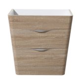  Milano 32'' White Oak Modern Vanity Base Cabinet, 31-1/2'' W x 20-1/2'' D x 31-1/4'' H