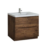  Tuscany 36'' Freestanding Single Bathroom Vanity Cabinet with Integrated Sink in Rosewood Finish, 35-1/2'' W x 18-9/10'' D x 33-1/2'' H