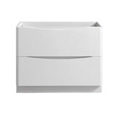  Tuscany 40'' Freestanding Single Bathroom Vanity Cabinet in Glossy White Finish, 39-3/10'' W x 18-4/5'' D x 31-1/2'' H