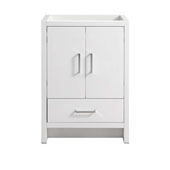  Imperia 24'' Freestanding Single Bathroom Cabinet in Glossy White Finish, 23-3/5'' W x 18-2/5'' D x 34-3/10'' H