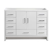  Imperia 48'' Freestanding Single Bathroom Cabinet in Glossy White Finish, 47-3/10'' W x 18-2/5'' D x 34-3/10'' H