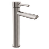  Tolerus Single Hole Mount Bathroom Vanity Faucet in Brushed Nickel, Faucet Height: 13-1/4'' H, Spout Reach: 5-3/4'', Spout Height: 9'' H