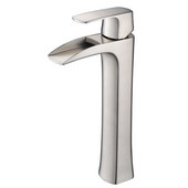  Fortore Single Hole Vessel Mount Bathroom Vanity Faucet in Brushed Nickel, Dimensions: 2-1/5'' W x 5-45/64'' D x 12-1/5'' H