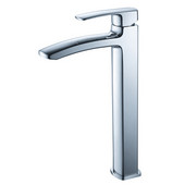  Fiora Single Hole Vessel Mount Bathroom Vanity Faucet in Chrome, Dimensions: 2'' W x 6-29/32'' D x 12-3/5'' H