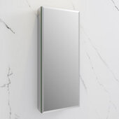  15'' Wide x 36'' Tall Modern Frameless Wall Mounted Bathroom Medicine Cabinet with Beveled Edge, Anodized Aluminum, 15'' W x 5'' D x 36'' H