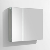  30'' Wide Bathroom Wall Mounted Frameless Medicine Cabinet with Mirrors, Dimensions: 29-1/2'' W x 26'' H x 5'' D