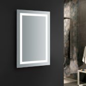  Santo 24'' Wide x 36'' Tall Bathroom Mirror, LED Lighting and Defogger, 24'' W x 1-1/4'' D x 36'' H