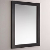  24'' W x 30'' H Traditional Reversible Mount Rectangular Wall Mirror with Espresso Frame, Overall: 23-5/8'' W x 5-7/8'' D x 33-1/2'' H