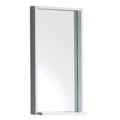  Allier 16'' White Mirror with Shelf