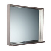  Allier 30'' Gray Oak Mirror with Shelf