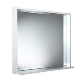 Allier 30'' White Mirror with Shelf