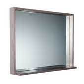  Allier 36'' Gray Oak Mirror with Shelf