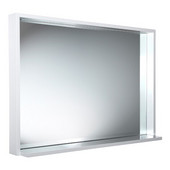  Allier 40'' White Mirror with Shelf