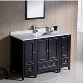  Oxford 48'' Espresso Traditional Bathroom Vanity Set, Dimensions of Vanity: 48'' W x 20-3/8'' D x 34-3/4'' H