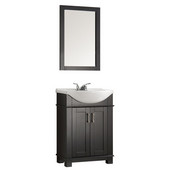  Hartford 24'' Black Traditional Bathroom Vanity, Dimensions of Vanity: 23-3/5'' W x 17'' D x 35'' H
