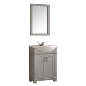  Hartford 24'' Gray Traditional Bathroom Vanity, Dimensions of Vanity: 23-3/5'' W x 17'' D x 35'' H