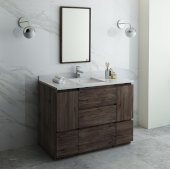  Formosa 48'' Floor Standing Modern Bathroom Vanity Set w/ Mirror, Base Cabinet: 48'' W x 20-3/8'' D x 34-7/8'' H