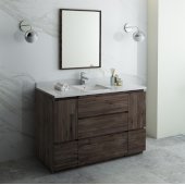 Formosa 54'' Floor Standing Modern Bathroom Vanity Set w/ Mirror, Base Cabinet: 54'' W x 20-3/8'' D x 34-7/8'' H