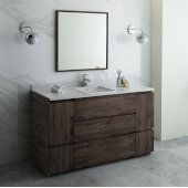 Formosa 60'' Floor Standing Single Sink Modern Bathroom Vanity Set w/ Mirror, Base Cabinet: 60'' W x 20-3/8'' D x 34-7/8'' H