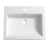  Nano 24'' White Integrated Sink / Countertop, 23-3/8'' W x 18-3/4'' D x 3-1/2'' H