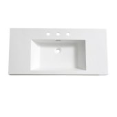  Mezzo 40'' White Integrated Sink / Countertop, 39-1/8'' W x 18-5/8'' D x 4'' H