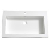  Medio 32'' White Integrated Sink / Countertop, 31-3/8'' W x 18-3/4'' D x 5'' H