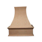  Decorative Curve Wall Mount Wood Hood, Different Sizes & Finishes Available (CFM depends on choice of blower, not included)