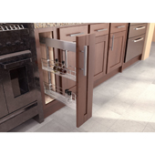  26-1/2'' ''SUB Side'' Pullout Pantry Storage Set with 5'' Baskets in Saphir / Chrome Finish